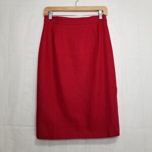 Vintage Cacharel 100% wool pencil skirt red 40/8